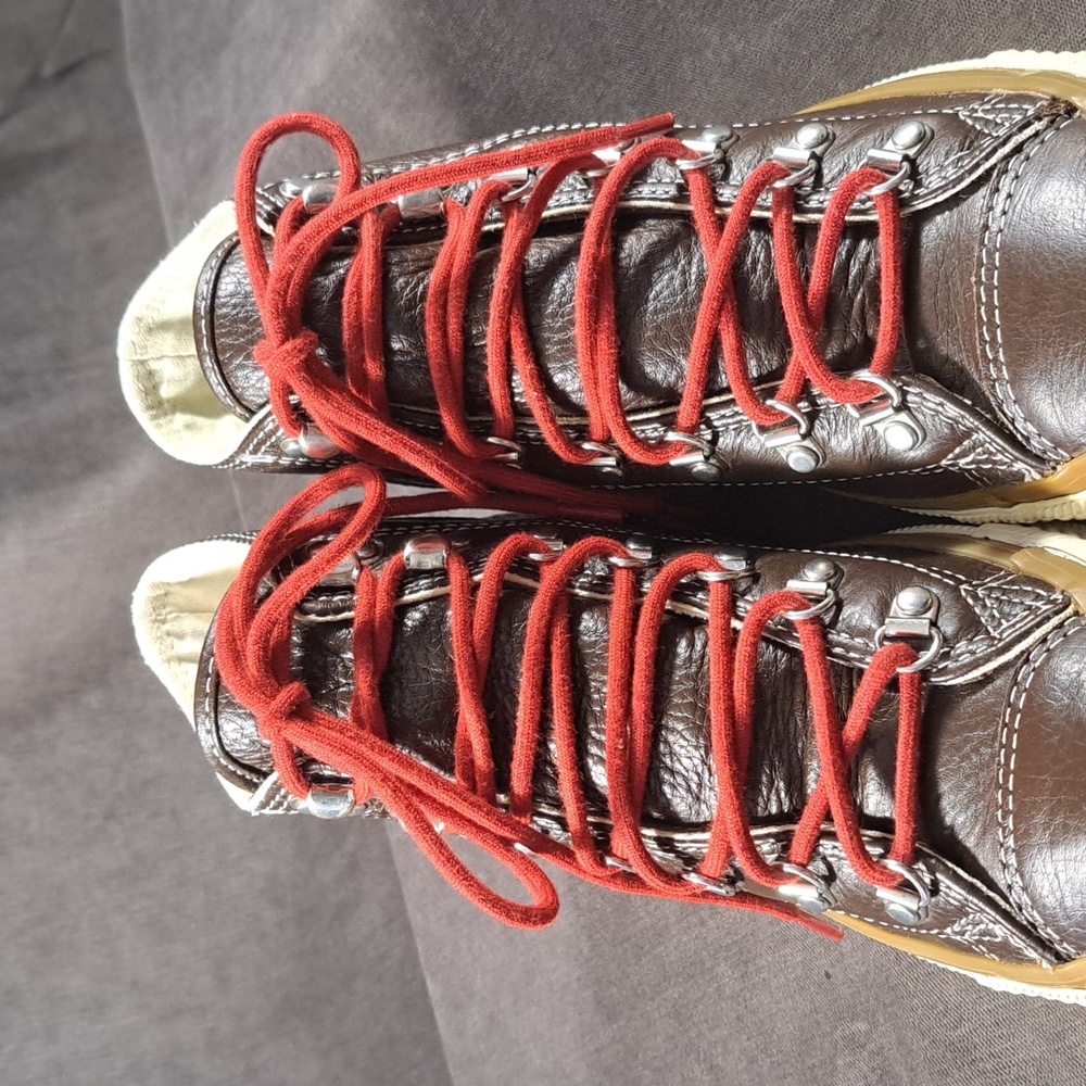 Converse Chuck Taylor All Star Hiker Hi Chocolate Leather Sneakers VG US 7.5 - Picture 6 of 16
